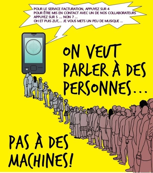 Contre le tout-numérique dans les services publics ! Alles per computer bij de openbare diensten ? Nee !