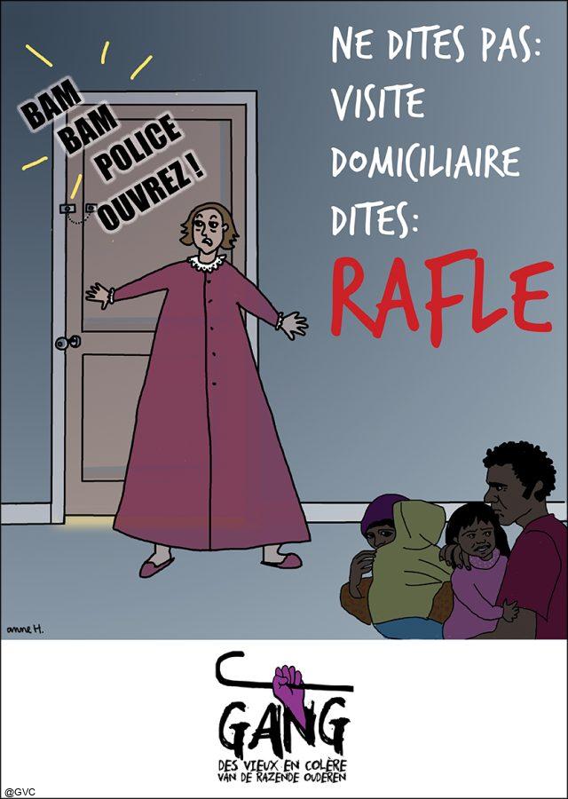 Affiche contre les visites domiciliaires