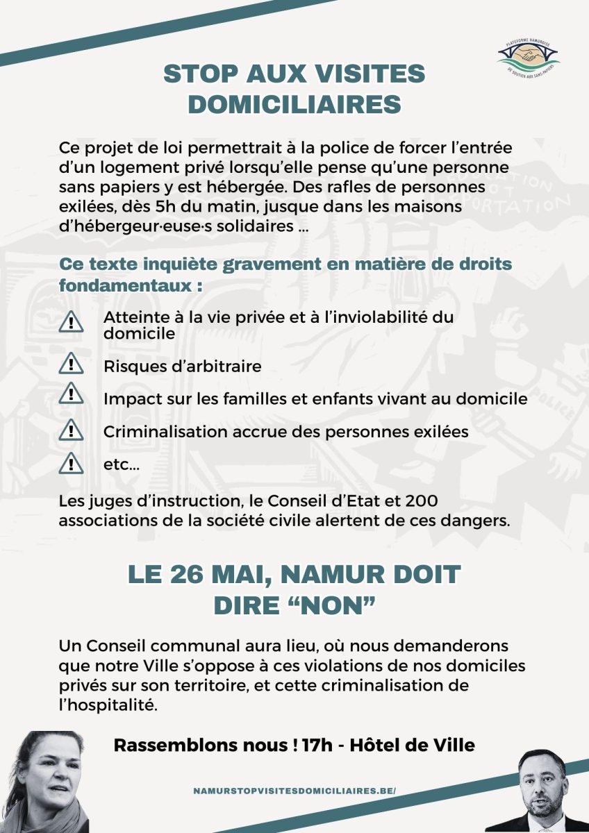 Affiche Namur doit dire Non