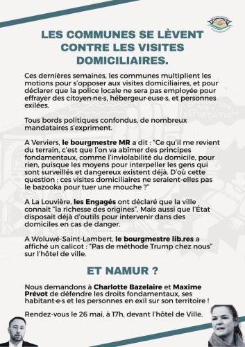 Affiche Les Communes se lèvent contre les visites domiciliaires